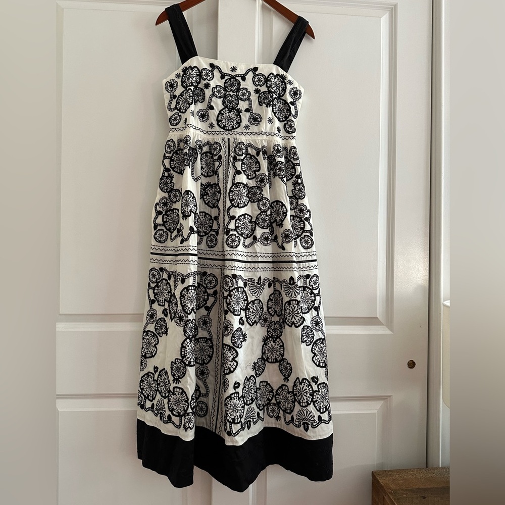 Johnny Was embroidered midi dress, size XS